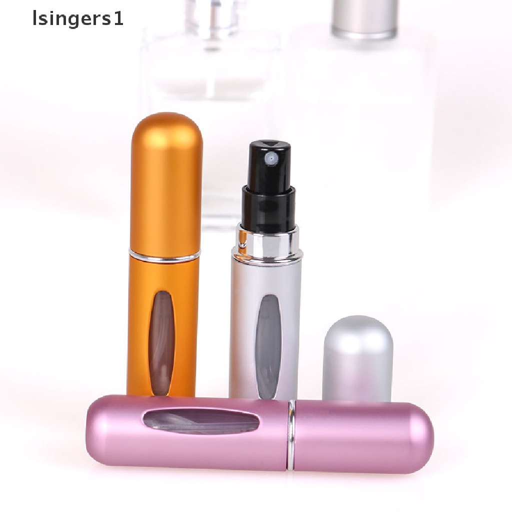 [lsingers1] 5ml Traveling Wadah Cairan Portable Untuk Kosmetik Pompa Aluminium Logam Mini Botol Kosong Isi Ulang Butik