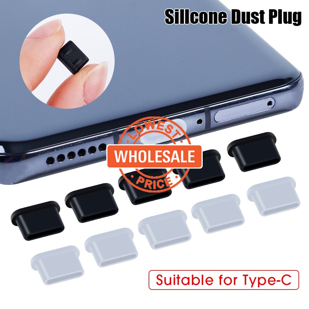 [Harga Grosir] [Unggulan] Tipe-C Colokan Debu Telepon Silikon Penutup Pelindung Ponsel Port Pengisian Daya Silikon Steker Tahan Debu Reusable Anti-lost Dustproof Cover Phone Accessories