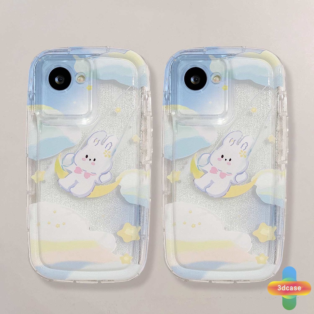 Soft Case Realme C15 C21 C11 2021 C21Y C30 C30S C31 C33 C35 C25 C20 C3 C12 C2 C25S 10 5S 5 5i 9i C17 7i C1 C25Y C2 C3i 6i C20A  Narzo 20 10 10A 20A 30A 50A 50i Prime A7 A5S A15 A16 A17 A53 A53S A57 A77 Cute Moon Cloud Rabbit Soft Airbag Cover