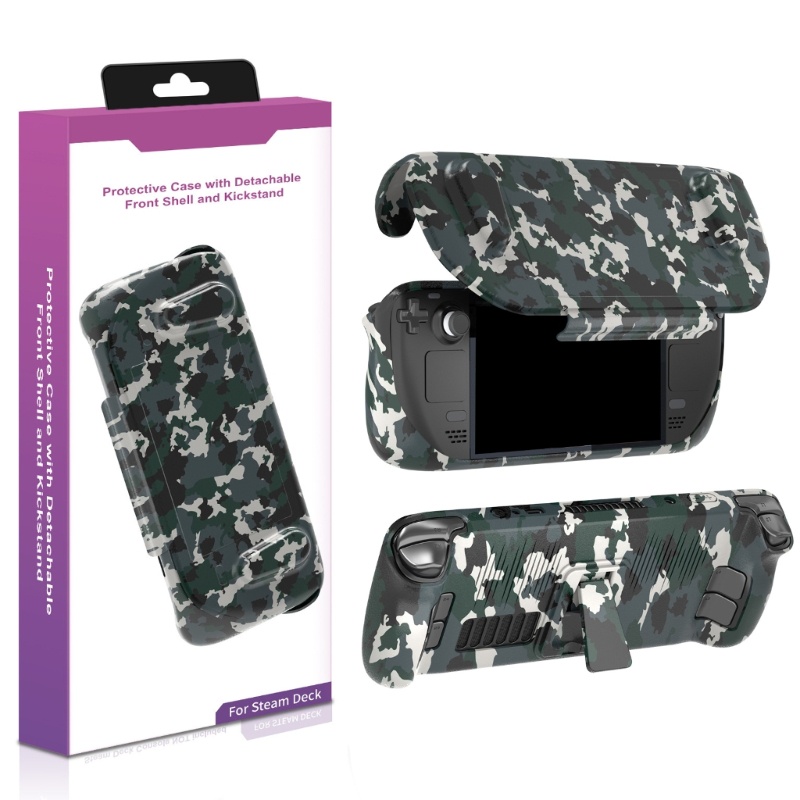 Btsg Casing Pelindung TPU Shell Untuk Steam-Deck Gamepad Housing Dengan Bracket-Front Case
