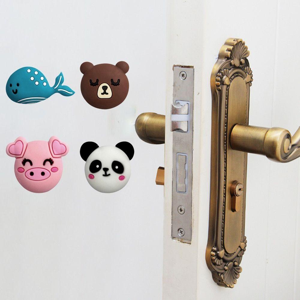 [Elegan] Door Stopper Lucu Shockproof Pelindung Dinding Hewan Mute Perekat Diri Menebal Crash Pad