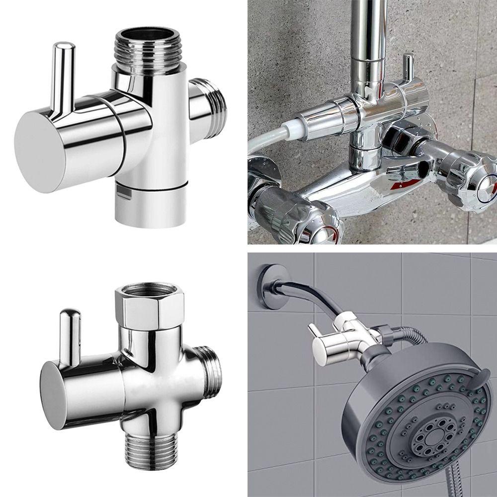 TOP Diverter Valve Kuningan Adjustable Hand Held Showerhead Shower Diverter Valve Kepala Shower Diverter Valve Pemisah Air 3arah