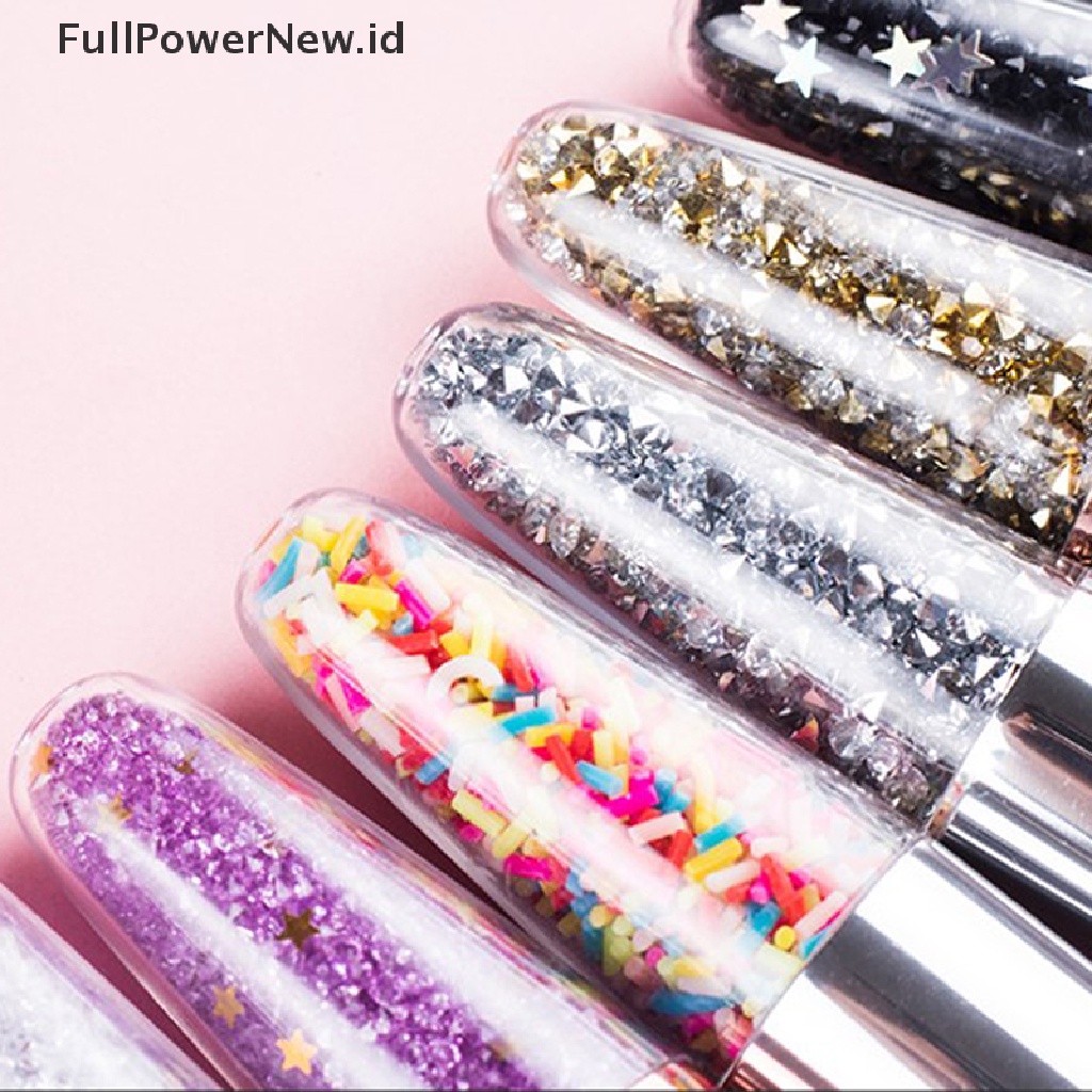 Power 1Pcs Professional Candy-Warna Fluffy Powder Blush Brush Chubby Portable ID