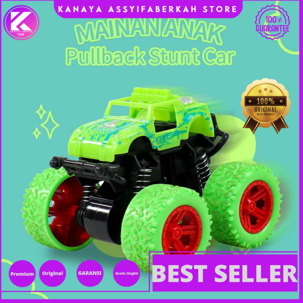 JIMITU Mainan Anak Mobilan ANAK Mobil Offroad Pullback Stunt Car Children Toy - HW2705