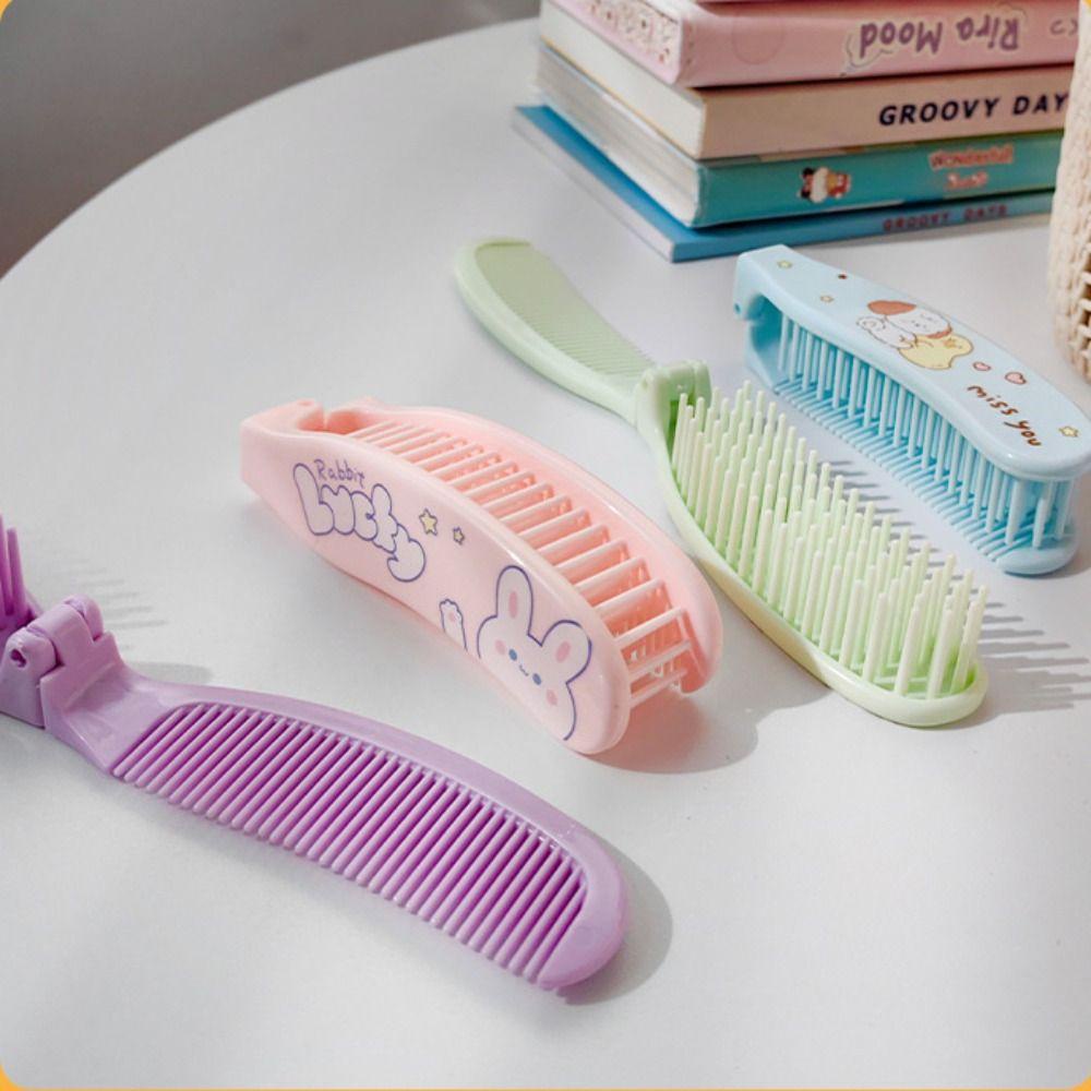 Agustinina Sisir Rambut Lipat Aksesoris Travel Kartun Perawatan Rambut Penggunaan Ganda Untuk Sikat Rambut Bayi Perempuan Anak