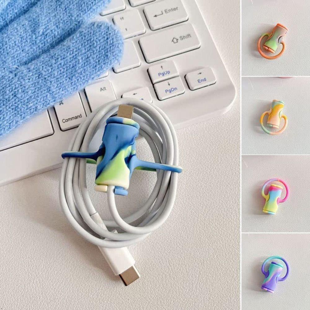 POPULAR Pelindung Kabel Data Portable Universal Mini Silicone Penutup Pelindung Kabel Data