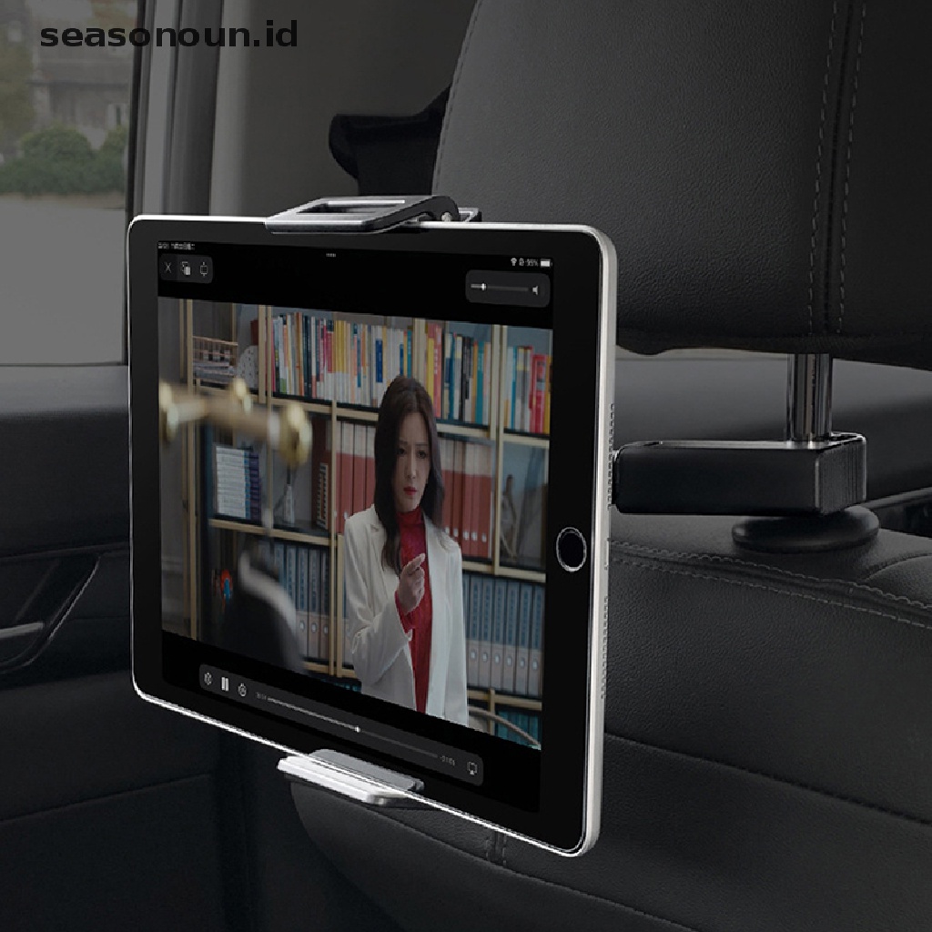 Seasonoun Car Headrest Tablet Mount Holder Stand Sandaran Kepala Jok Mobil New.