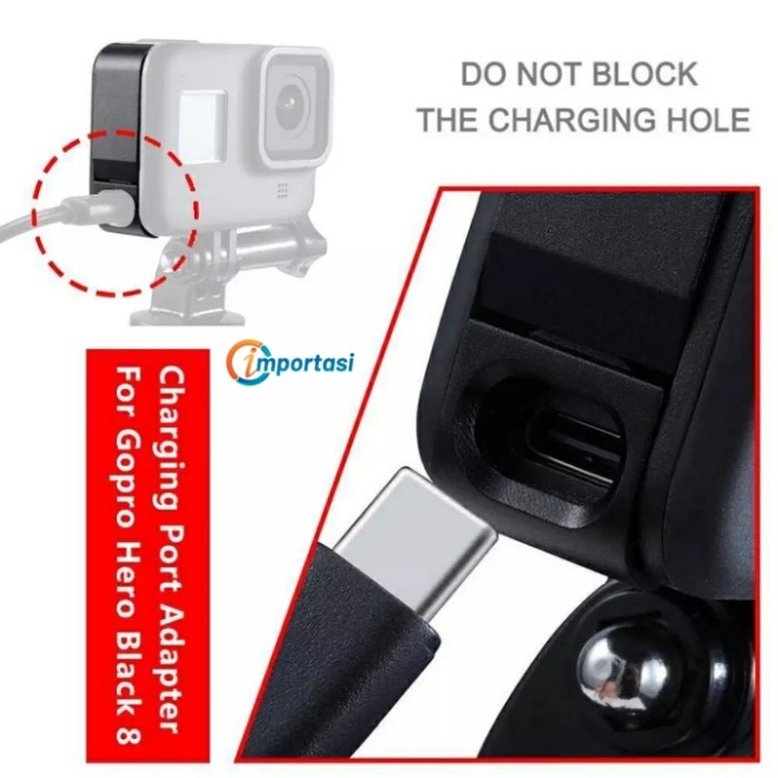 Tutup Battery Batere Door GOPRO HERO 9 &amp; 10 Charging Hole Side Cover