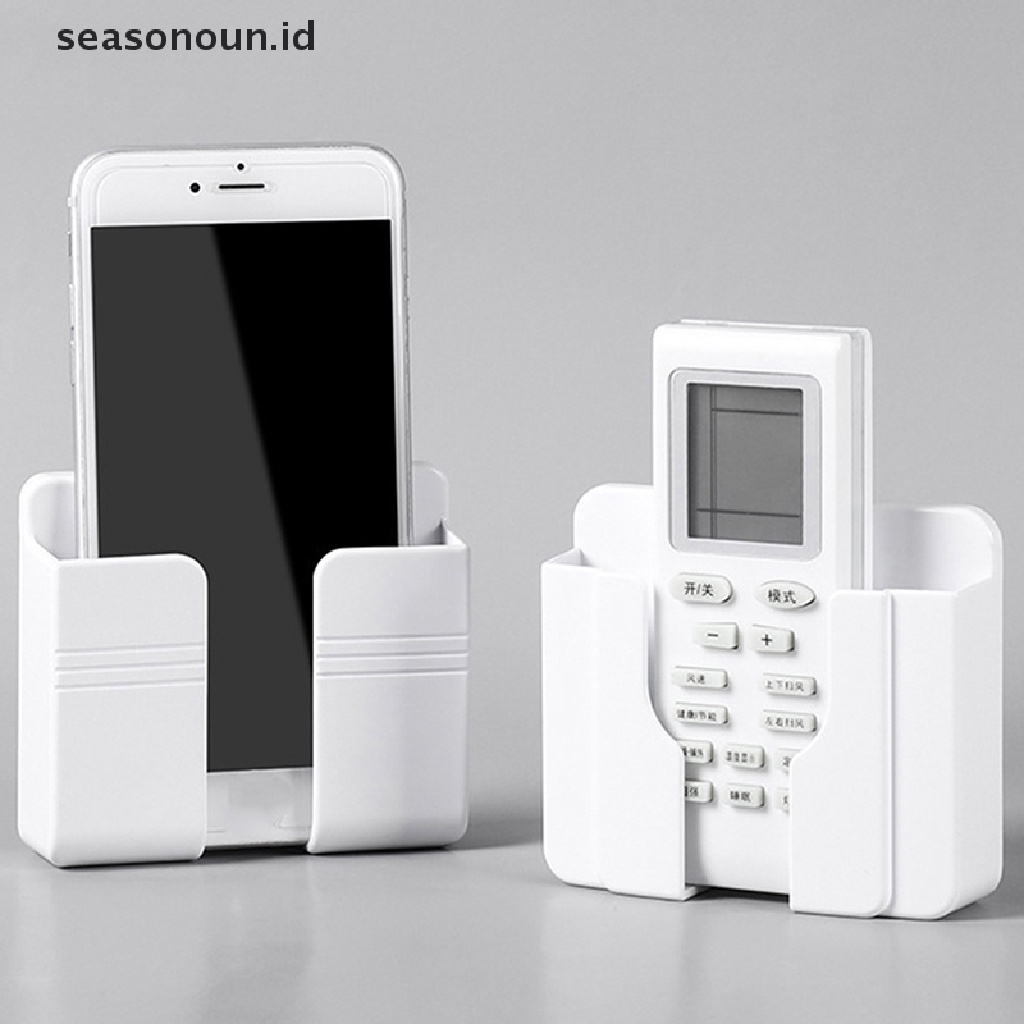 Seasonoun Kotak Penyimpanan Yang Dipasang Di Dinding Remote Control Case Phone Plug Charging Holder Rack New.