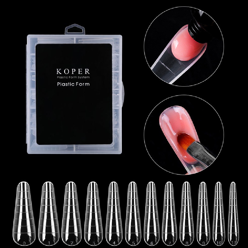 Power 120Pcs Sistem Ganda Bentuk Kuku Poly UV Gel Finger Extension Buatan Manicure ID