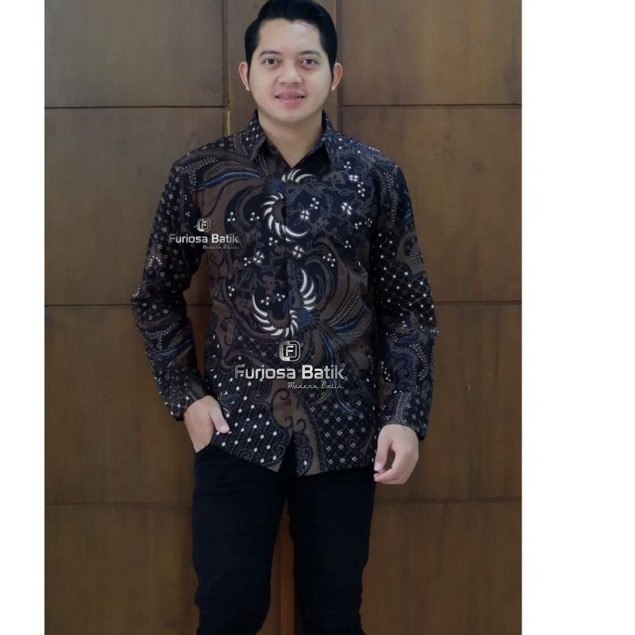 Furiosa Batik Kemeja Batik Pria Modern Lengan Panjang Casual Modis Slim Fit Trendy Masa Kini OL 162 butikdian