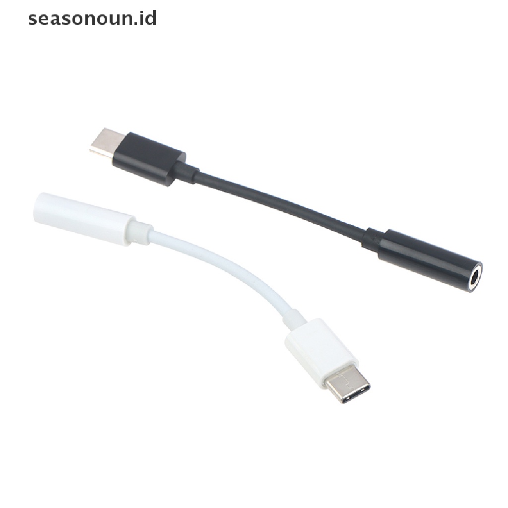 Seasonoun Type-C to 3.5mm AUX Jack Earphone Audio Adapter Audio Splitter USB-C Converter Adaptor Headphone.