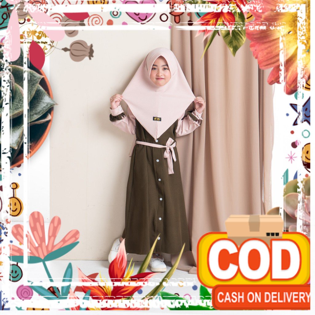 Kids Mayra Syari Amie ( Gamis + Kerudung )  Baju Anak  Gamis Anak  Syari Anak  Fashion Kids Couple I