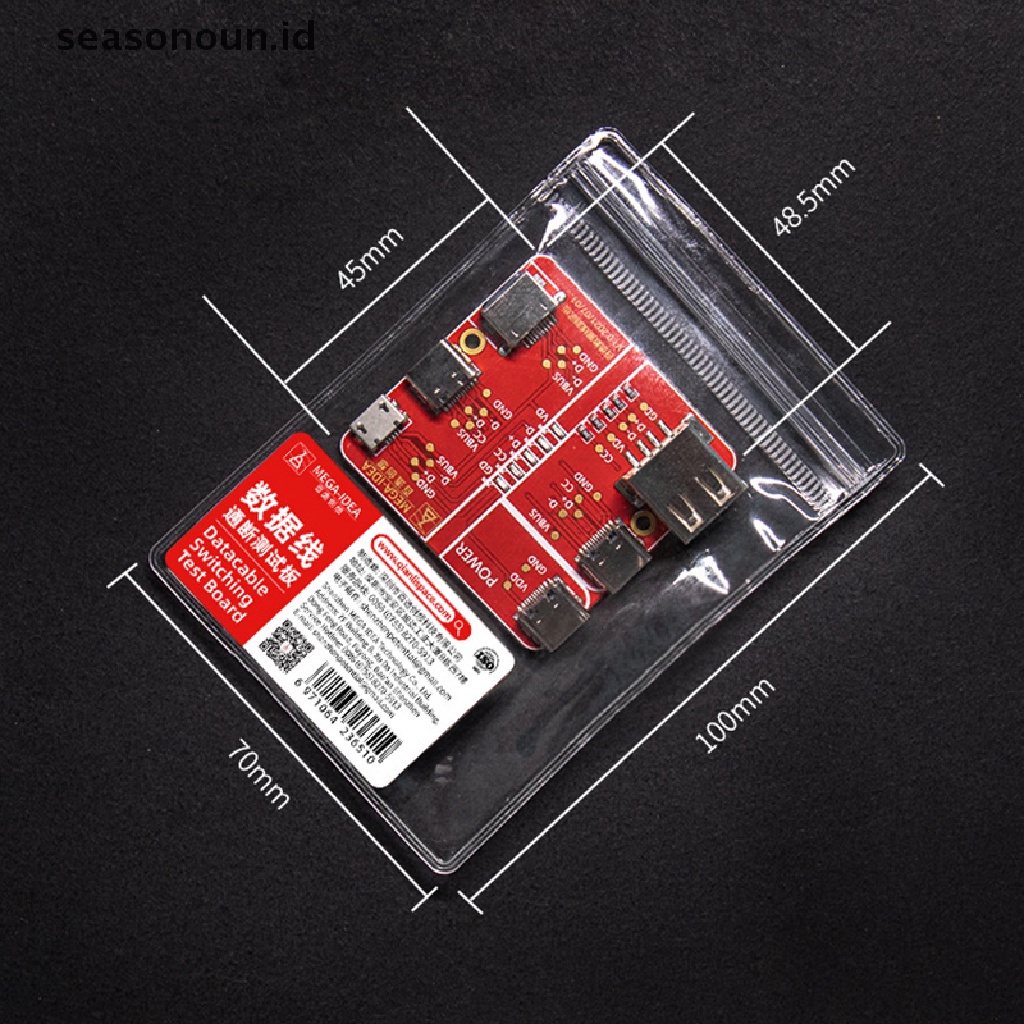 Seasonoun MEGA-IDEA Data Line Conuity Detection Board Fixture Untuk IPHONE/Type-c/Android Quick Cable Test Data Flex Conuity Detection.