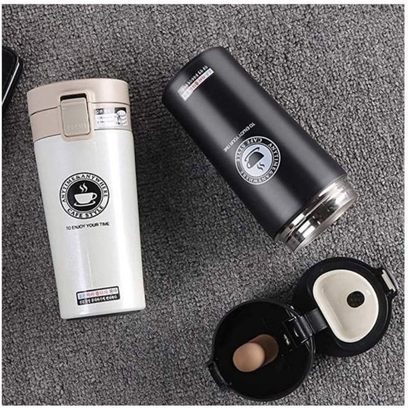 GOS -F102- Termos Kopi Travel Mug Vacum Coffee Tahan Air Panas&amp;Dingin Coffee Cup - Thermos Kopi Stainless Steel 400ml