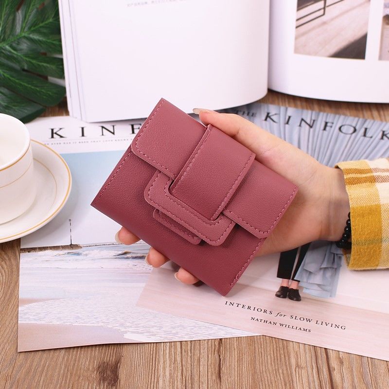 Sera Baru Dompet Wanita Pendek Mahasiswa Korea Fashion Lucu Kecil Portable Mini Wanita Dompet Koin Dompet Kartu Pemegang