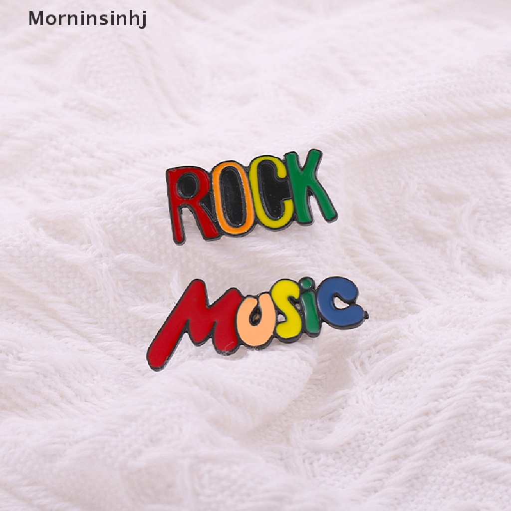 Mornin Musik Rock Enamel Pin Lencana Musik Perhiasan Catatan Kerah Pakaian Ransel Custom Hujan Bros Kartun Anak Hadiah Teman Aksesoris id