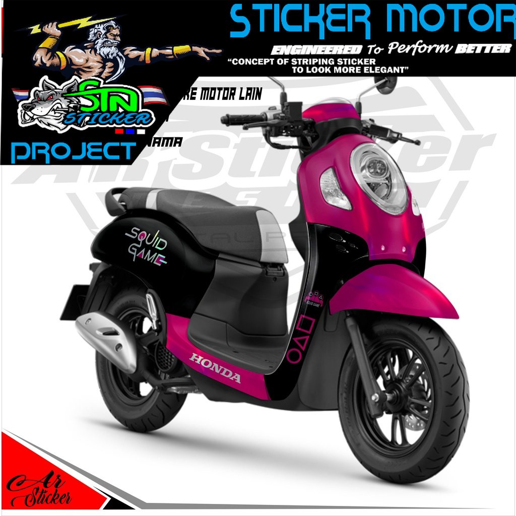 Decal Hologram Chrome Pelangi Scoopy FI Stiker Fullbody Scoopy Tahun 2013-2016, 2017-2020, 2021 022
