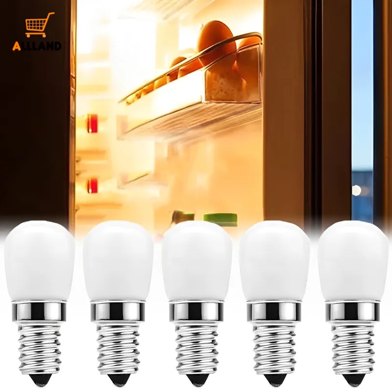 E12/e14 Interface Bohlam Kulkas Mini LED Yang Dapat Diganti/Lampu Mesin Jahit Hemat Energi Sangat Terang/Bohlam Lampu Peralatan Rumah Serbaguna