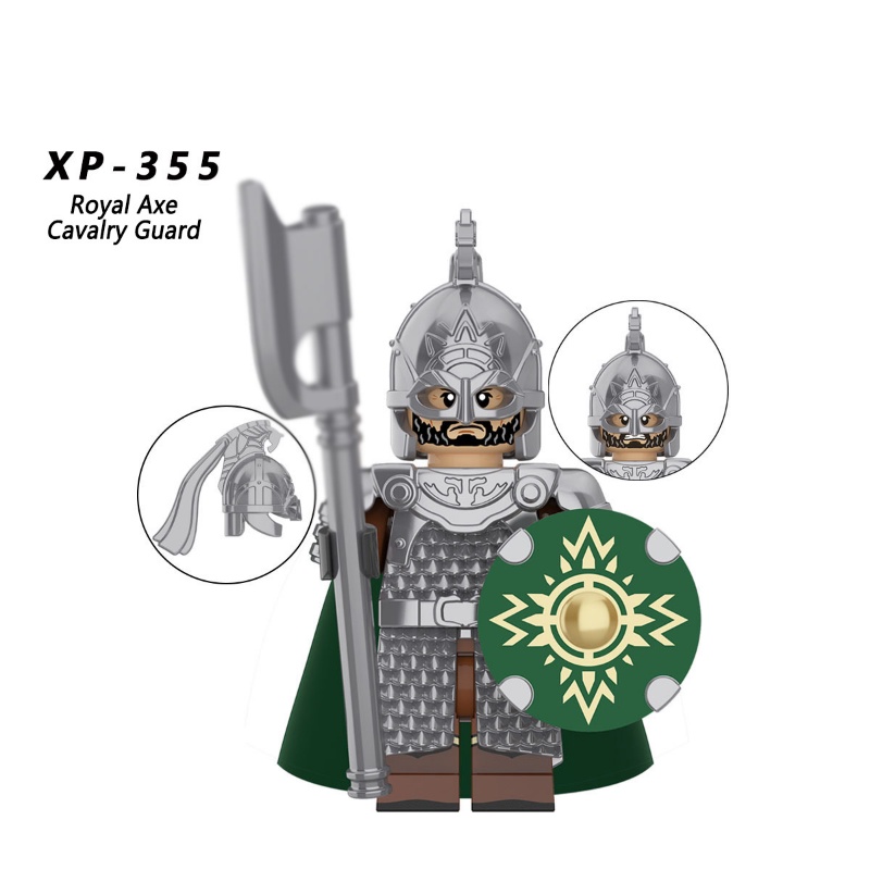 Lord of The Rings Rohan Minifigure Archer Knight Legion Kavaleri Penjaga Tentara Medieval Boneka Mini Phalanx Mainan Blok Bangunan