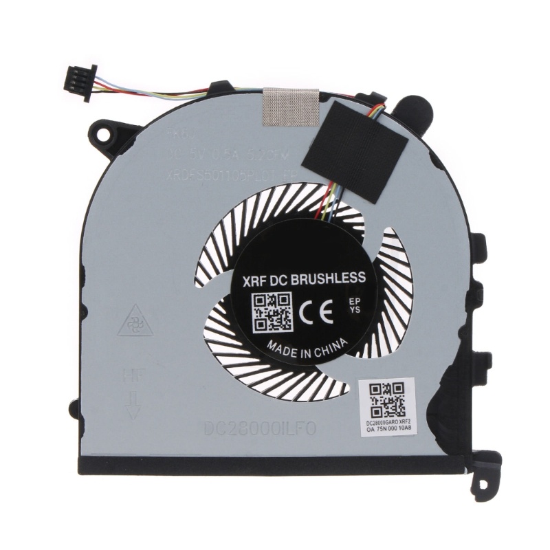 Zzz CPU GPU Fan Laptop Cooling Fan DC5V 0.5a 4-pin 4-kabel Untuk DELL XPS 15 9560 Presisi5520 Bagian Laptop Brushless Mot