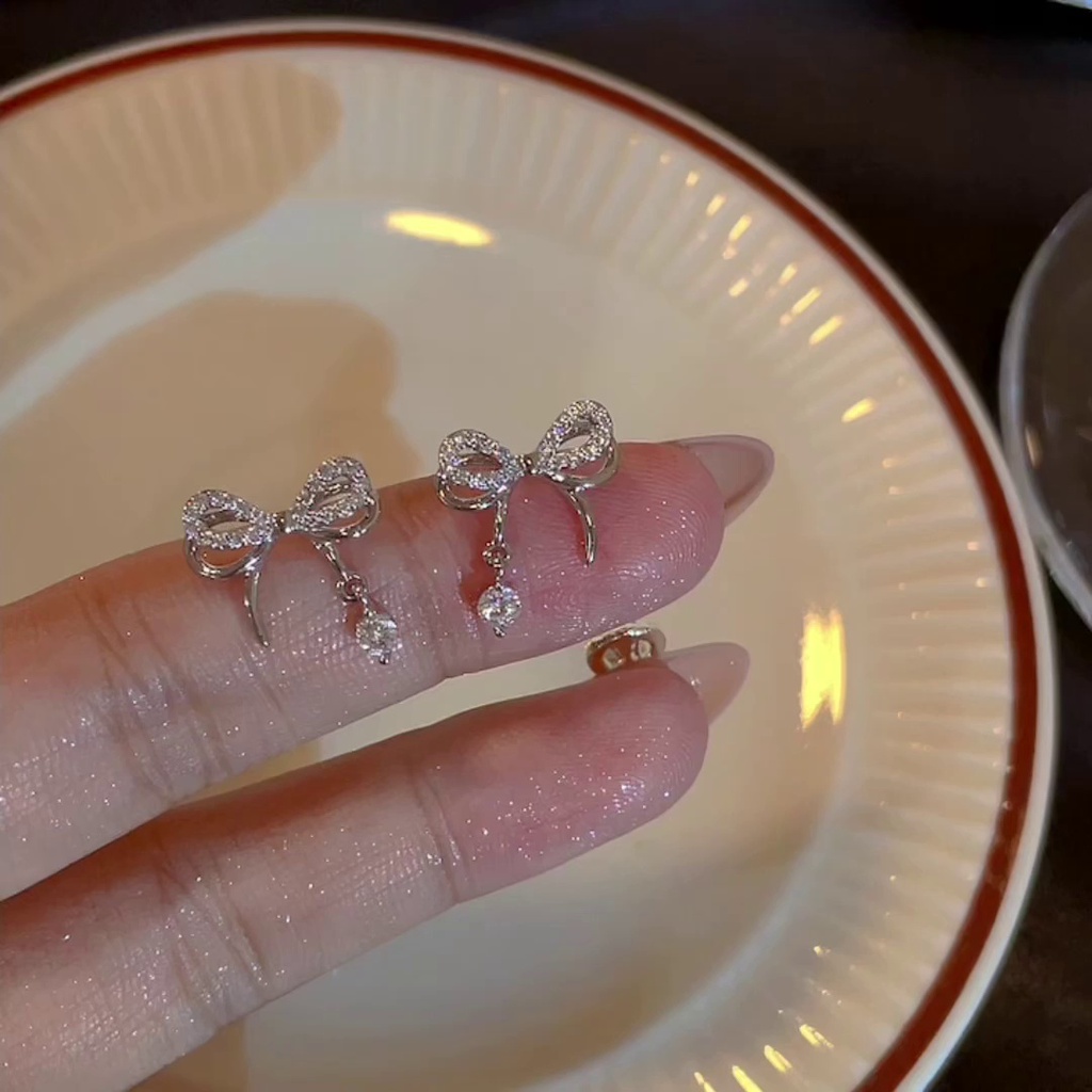 Busur Abadi Super, Anting Vermiculite, Mewah Ringan, Kesederhanaan, Cincin Telinga Sensor Tingkat Tinggi Serbaguna Gadis