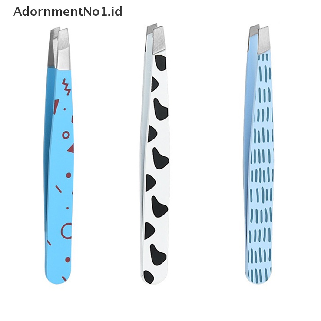 [AdornmentNo1] Pinset Alis Profesional Stainless Steel Klip Alis Miring Alat Makeup [ID]