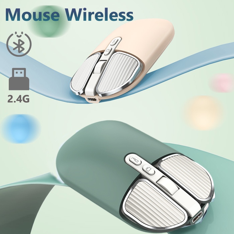 Mouse Wireless Receiver 2.4GHz Optical 800 - 1600DPI Mouse Gaming Untuk Windows Silent Mouse Untuk PC Laptop