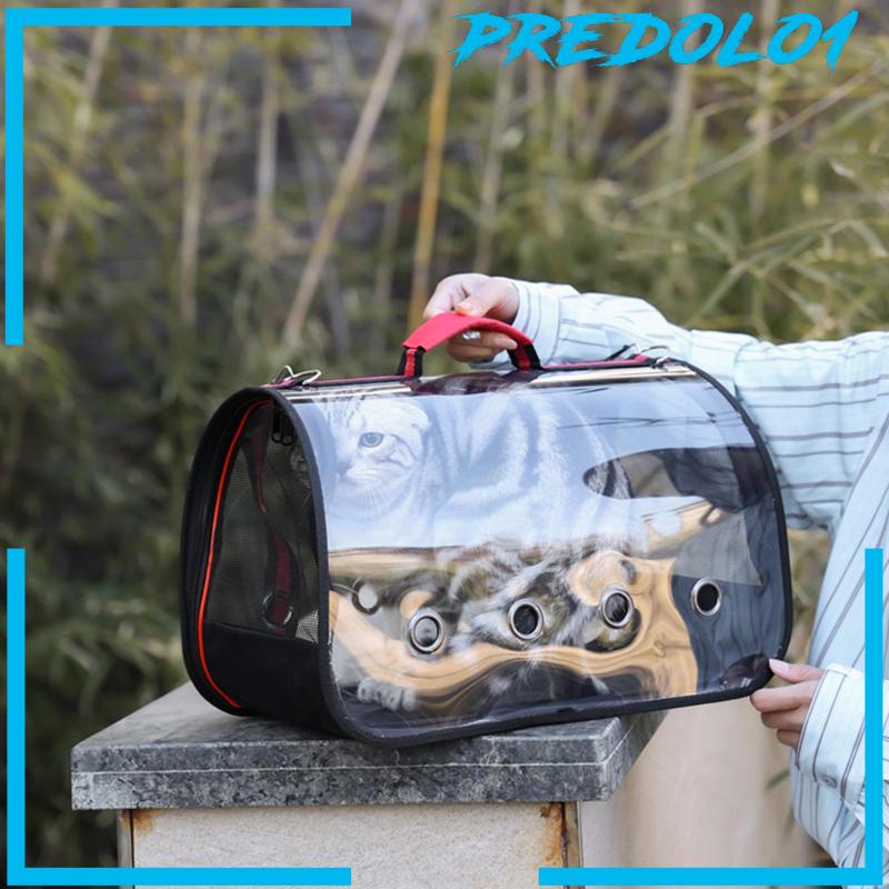 [Predolo1] Tas Handbag Pet Penutup Ritsleting Pembawa Kucing Lipat Untuk Camping Berjalan Belanja