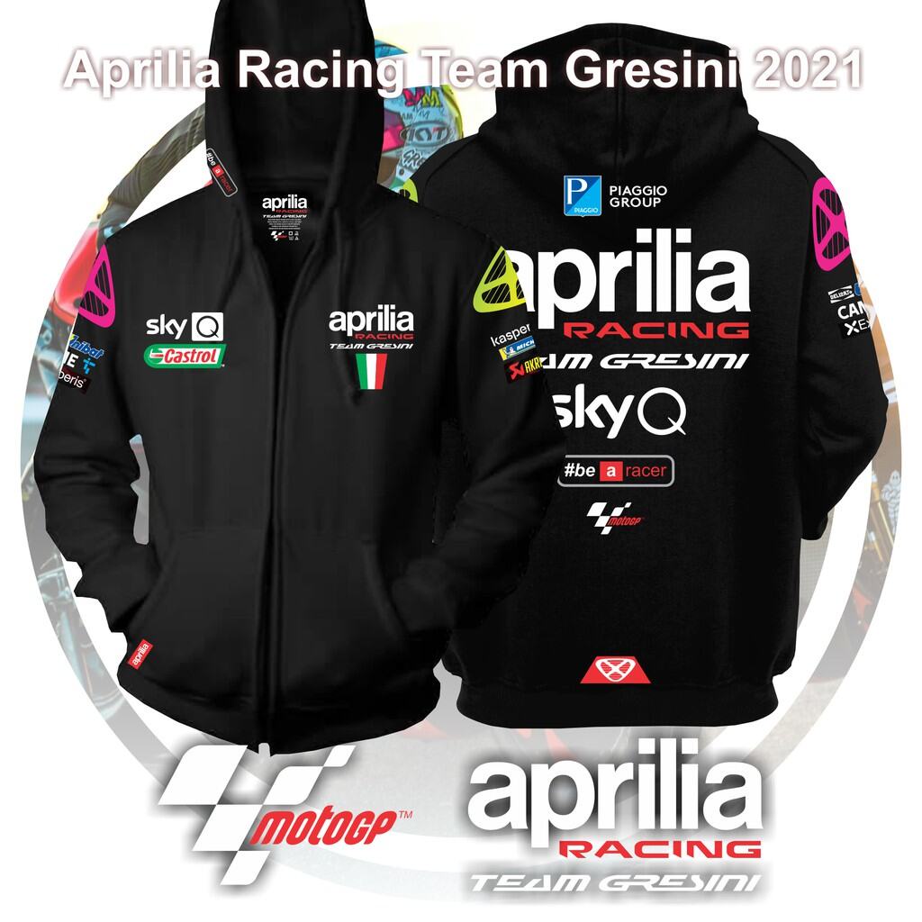 ⭐️⭐️⭐️⭐️⭐️ JAKET LOGO MIX  Sweater Zipped MotoGP Aprilia Racing Team Gresini 2021 Moto GP Super Prem