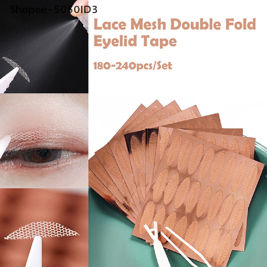 [HOT] 180/240pcs Invisible Lace Double Eyelid Tape Lift Strips Stiker Pita Mata Jaring [ID]