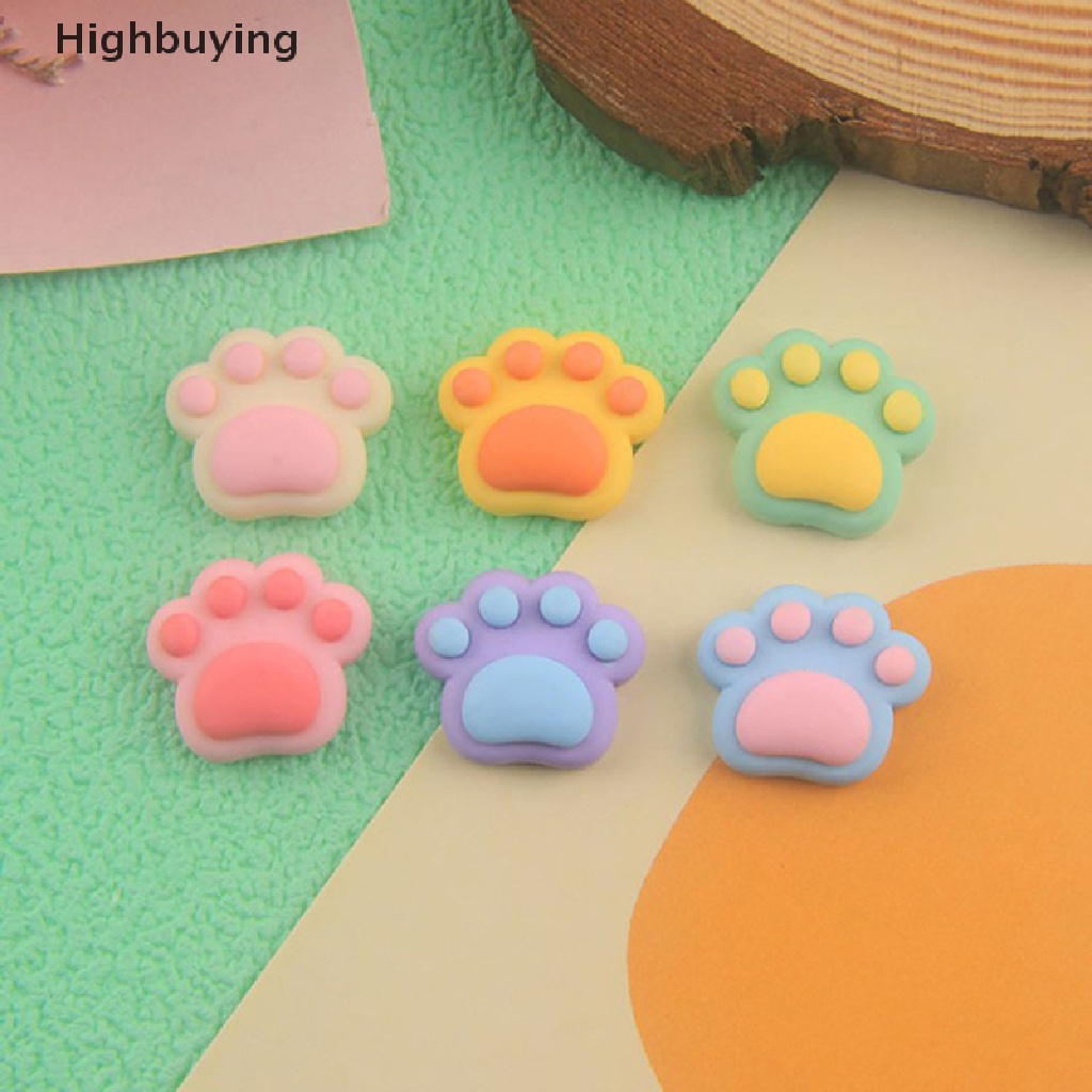 Hbid 10Pcs/lot Warna-Warni Lucu Beruang Paw Flatbacks Resin Cabochon Untuk Rambut Busur DIY Scrapbooking Phone Case Dekorasi Aksesoris Glory