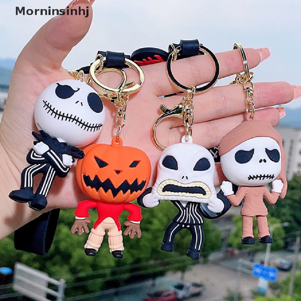 Mornin Natal Halloween The Nightmare Before Christmas Keychain Gantungan Kunci Mobil Liontin Hantu Hadiah Rumit Hiasan Tas Dekorasi id