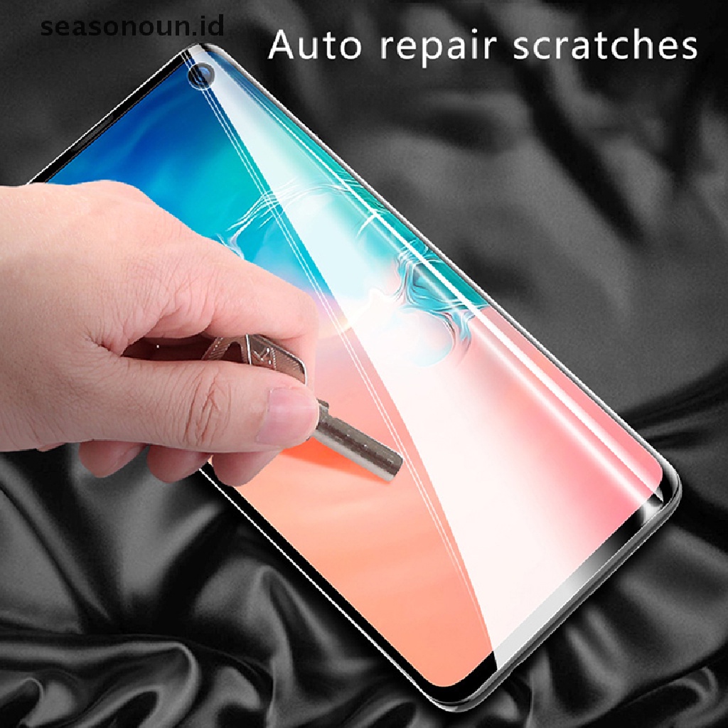 Seasonoun 4Pcs Pelindung Layar Film Hydrogel Untuk Samsung Galaxy S10 S20 S9 S8 S21 S22 Plus Ultra FE Screen Protector Untuk Note20 10.