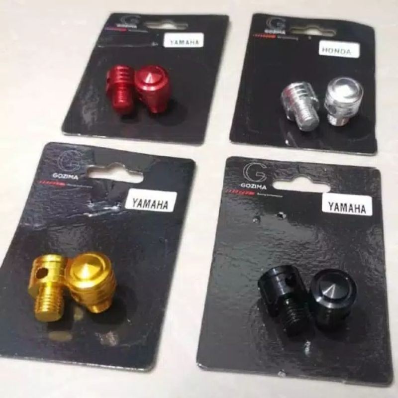 (BISA COD) Monel Baut Tutup Spion Full Cnc Untuk Yamaha Dan Honda Warna Merah Gold Biru Silver Hitam