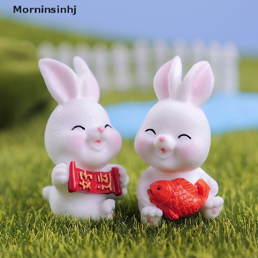 Mornin 1xminiatur Lucu Imlek Shio Kelinci Lanskap Mikro Rumah Boneka id