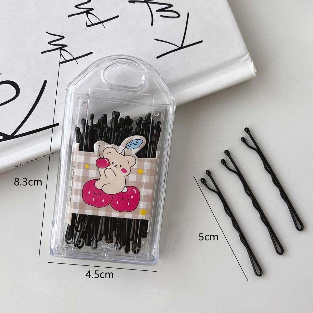 Rebuy Hairpin Set Flat Shaped Invisible Aksesoris Rambut 30Pcs Klip Rambut Hiasan Kepala Alat Styling Rambut Klip Rambut Hitam