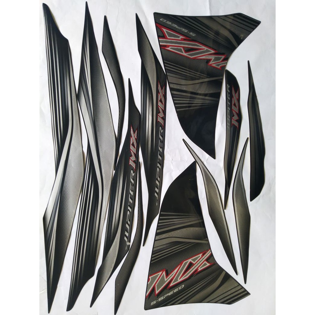 Stiker Striping motor yamaha jupiter mx 135 2012 hitam