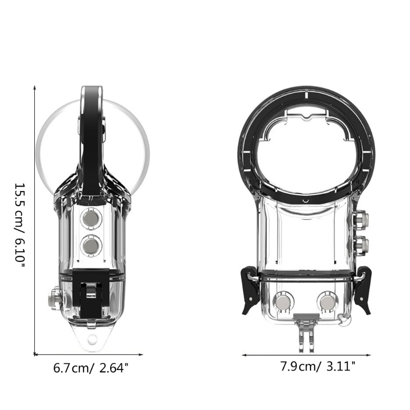 Zzz 40M Camera Housing Case Waterproof Case Pelindung Penutup Lensa Untuk Kamera 360x3