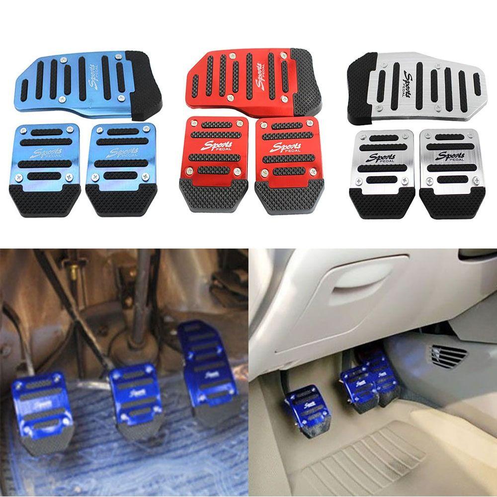 SUYO 3pcs /set Cover Bantalan Kaki Pedal Kopling Pedal Mobil Anti slip Manual gear