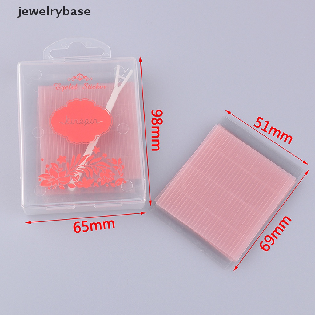 [jewelrybase] 572pcs Serat Tak Terlihat Perekat Dua Sisi Kelopak Mata Stiker Kaset Mata Tarik Kawat Butik