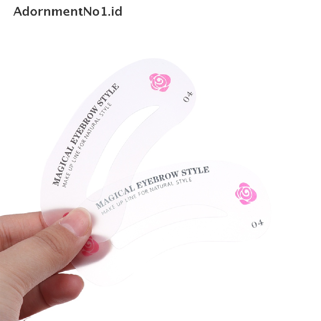 [AdornmentNo1] 24pcs Pembentuk Alis Membentuk Stensil Grooming Charm Brow Card Template Makeup [ID]