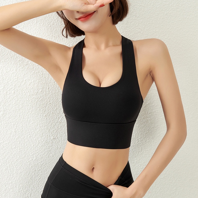 Beautiful back Cross underwear Damping Antiskid Light And Comfortable Gather Stick Take Sport Bra 8990