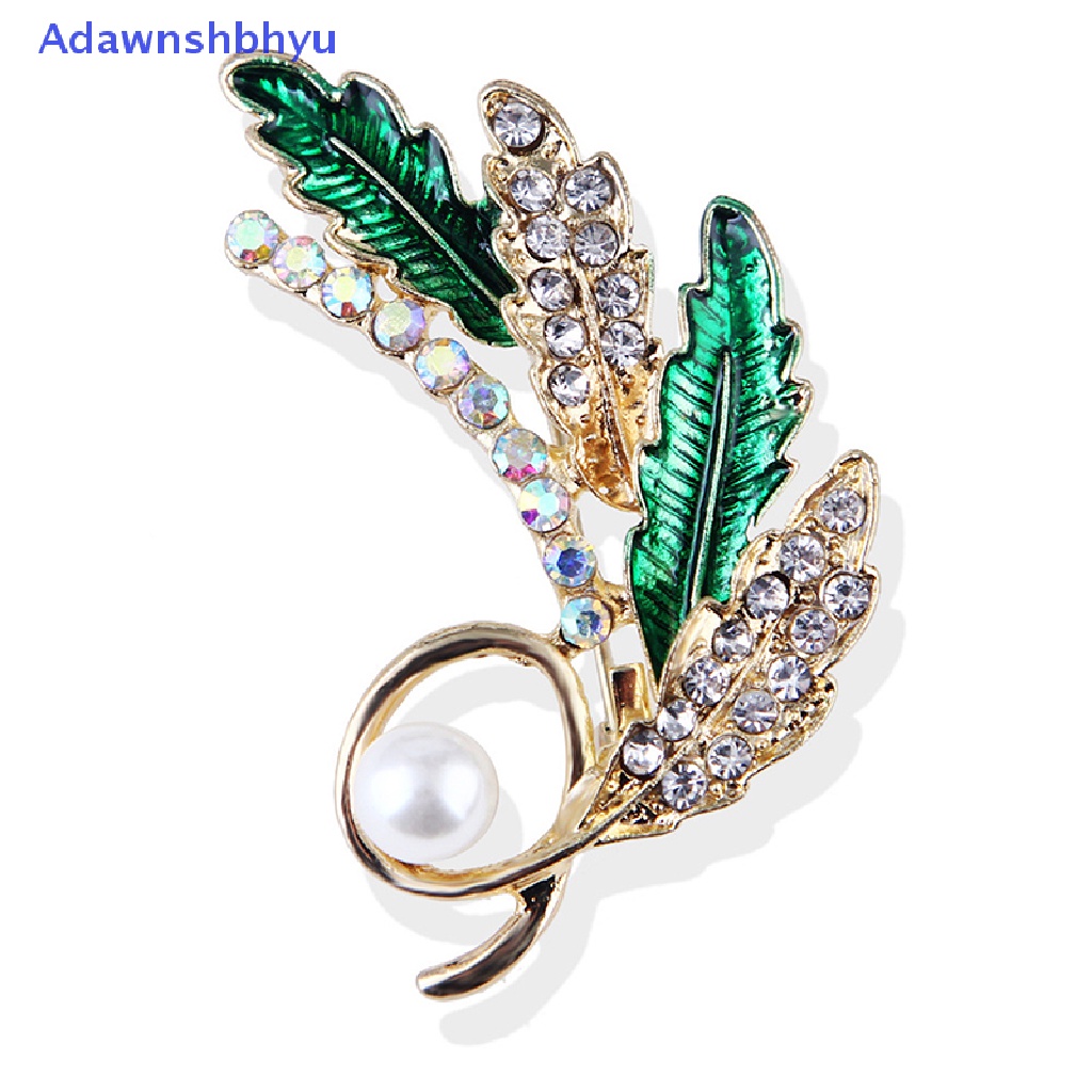 Adhyu Fashion Idyllic wheat ear Diamond Pearl Brooch Untuk Wanita Pakaian Pesta Perhiasan ID