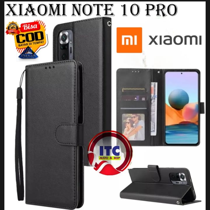 CASE PREMIUM FLIP KULIT DOMPET TYPE HP XIAOMI REDMI NOTE 10 PRO 4G 5G 10  /  10 PRO MAX  DOMPET- FLI