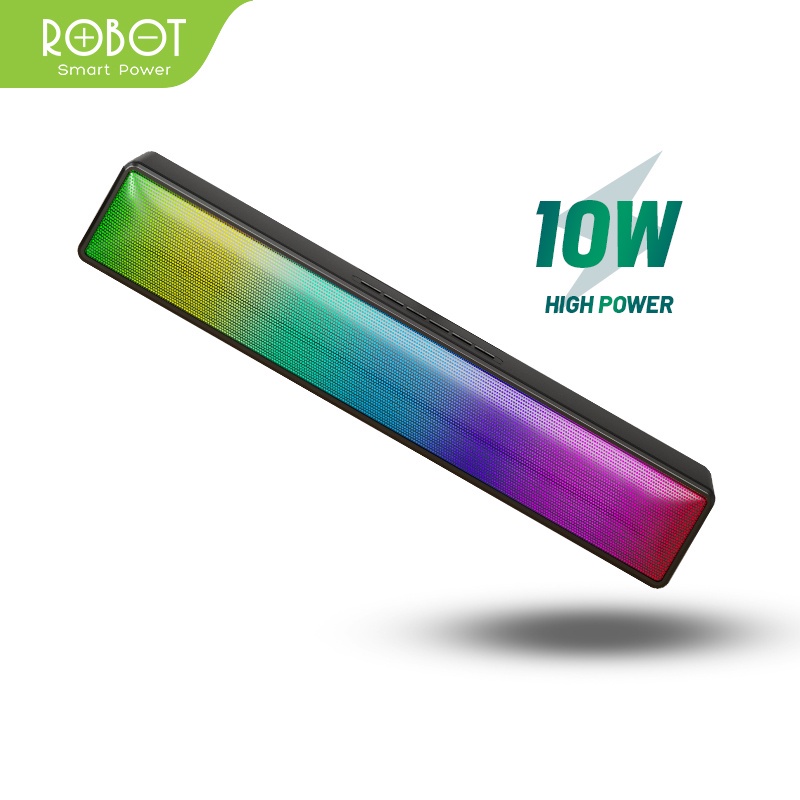 Speaker Bluetooth Robot RB580 Sounbar 10W  Ultra Bass with RGB Light Bluetooth Chip 5.1 AUX TF Card Portable Audio Wireless Original - Garansi RESMI 1 Tahun