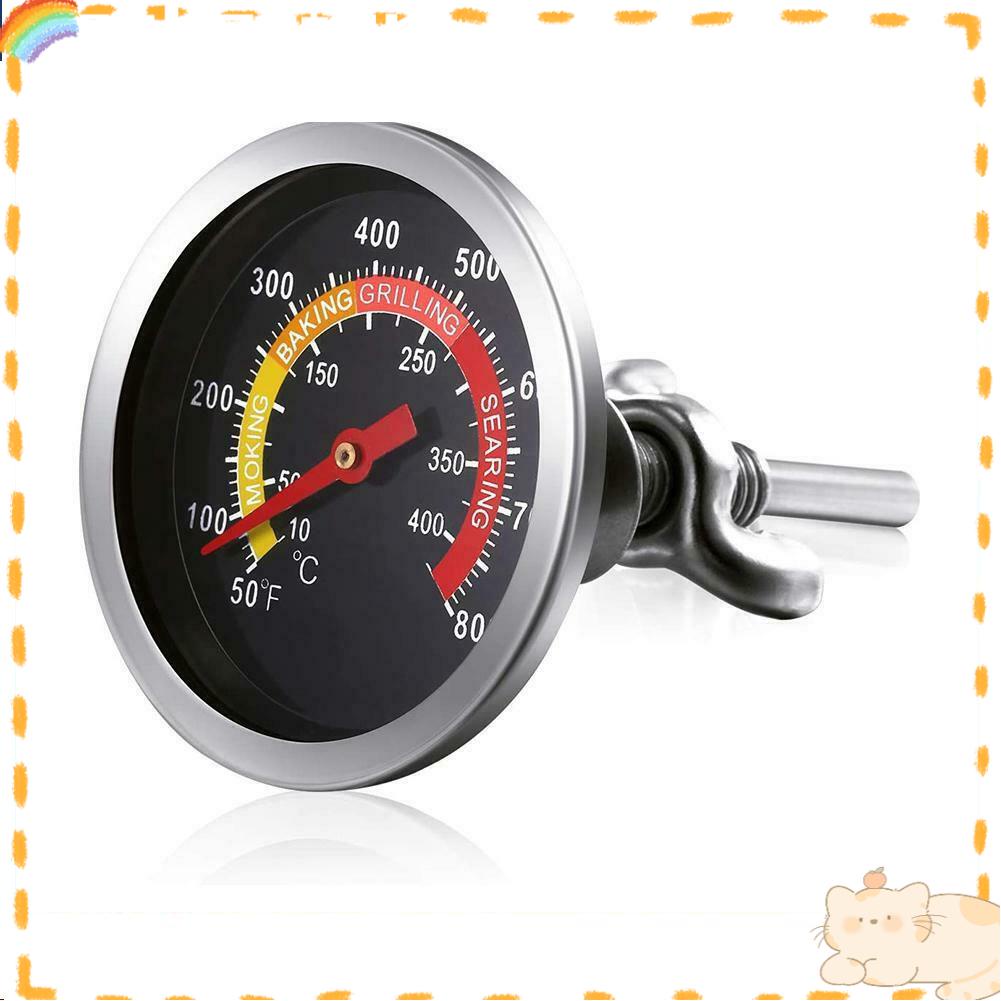 Solighter Barbecue Grill Thermometer Outdoor Rotisserie Alat Pengukur Suhu Panggangan Makanan