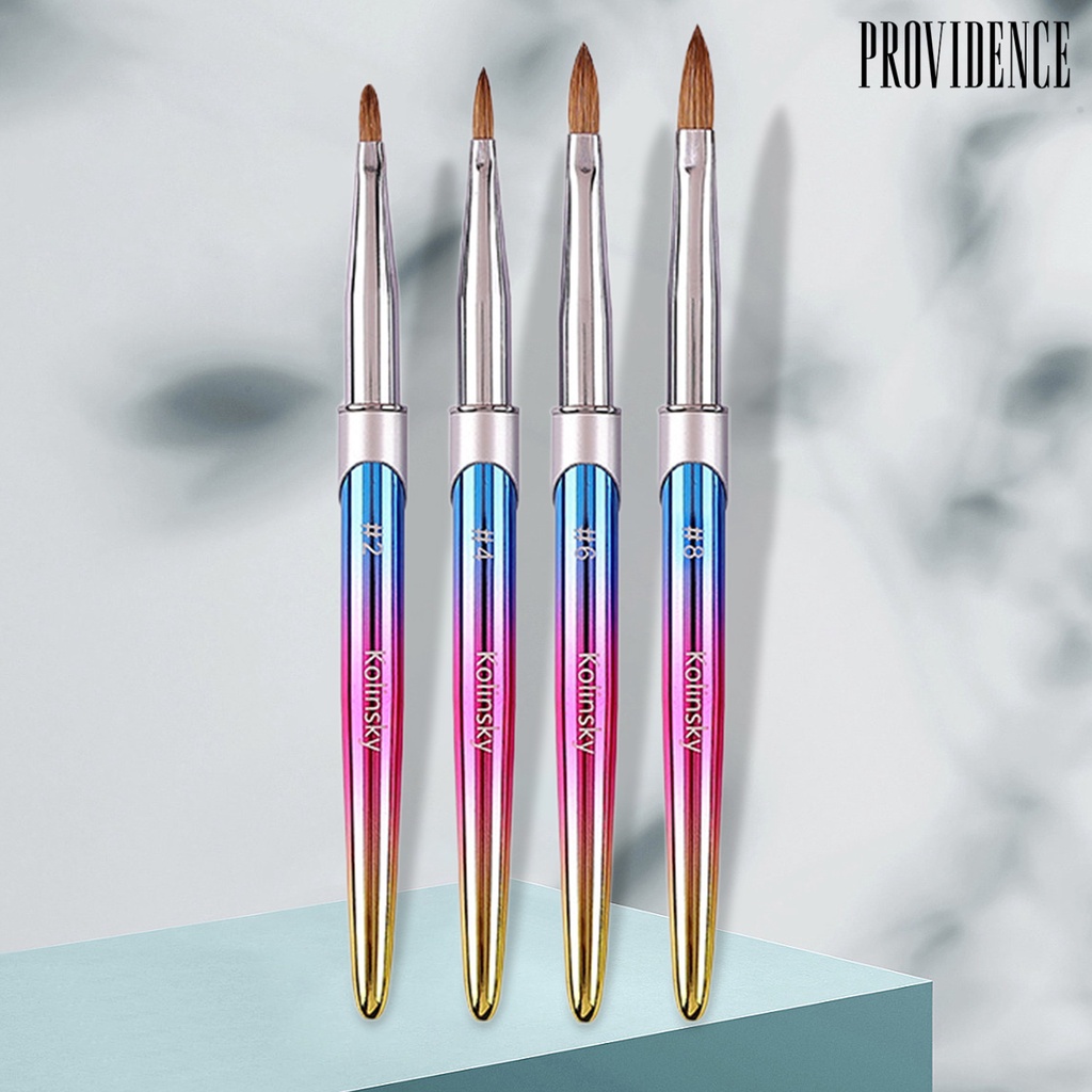Providence Pena Kuku Dapat Digunakan Kembali Bulu Lembut Halus Indah Mengumpulkan DIY Kuku Nilon Warna Gradien Manicure Pensil Manicure Tools