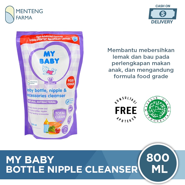 My Baby Bottle Nipple Cleanser Refill 800 mL - Sabun Cuci Botol Bayi