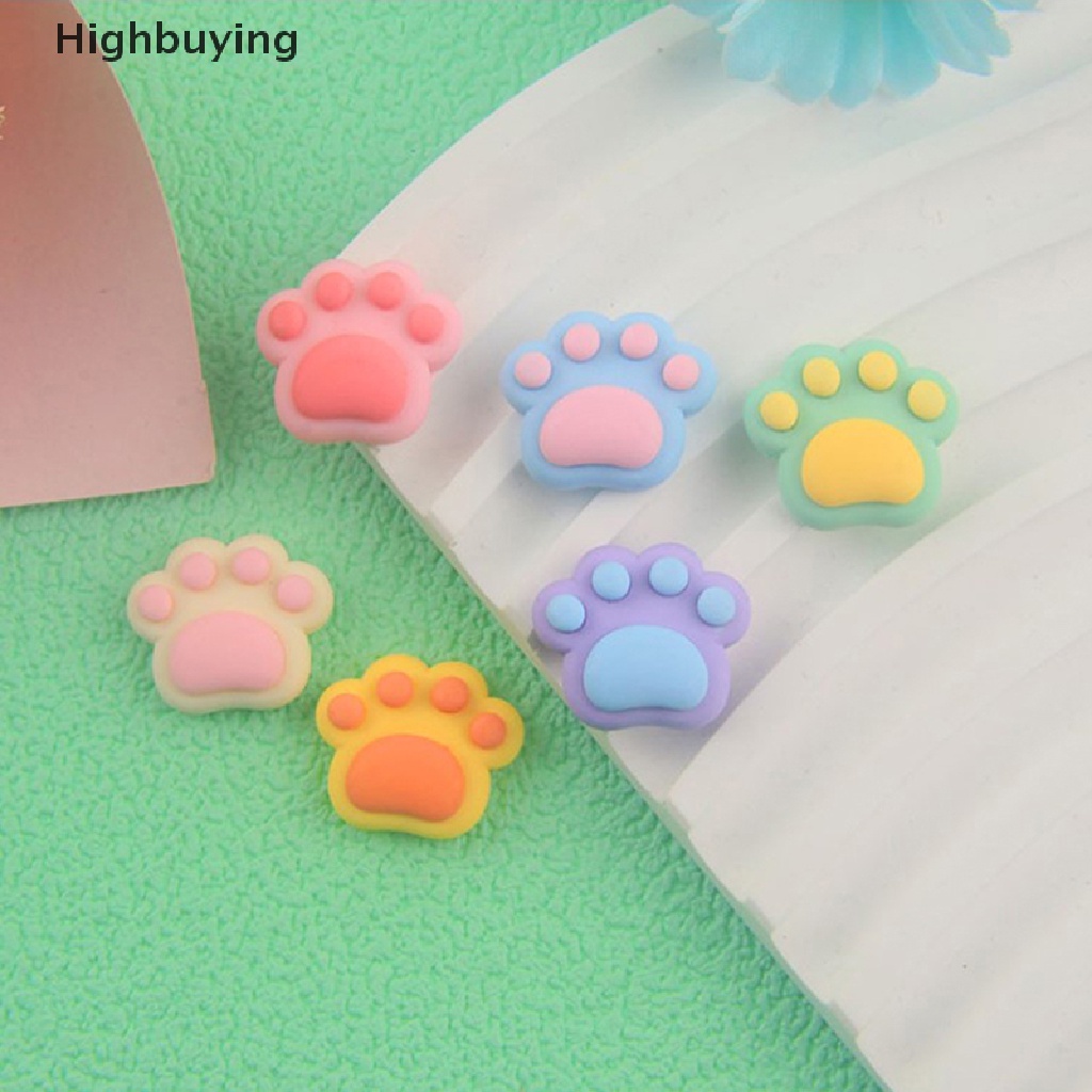 Hbid 10Pcs/lot Warna-Warni Lucu Beruang Paw Flatbacks Resin Cabochon Untuk Rambut Busur DIY Scrapbooking Phone Case Dekorasi Aksesoris Glory